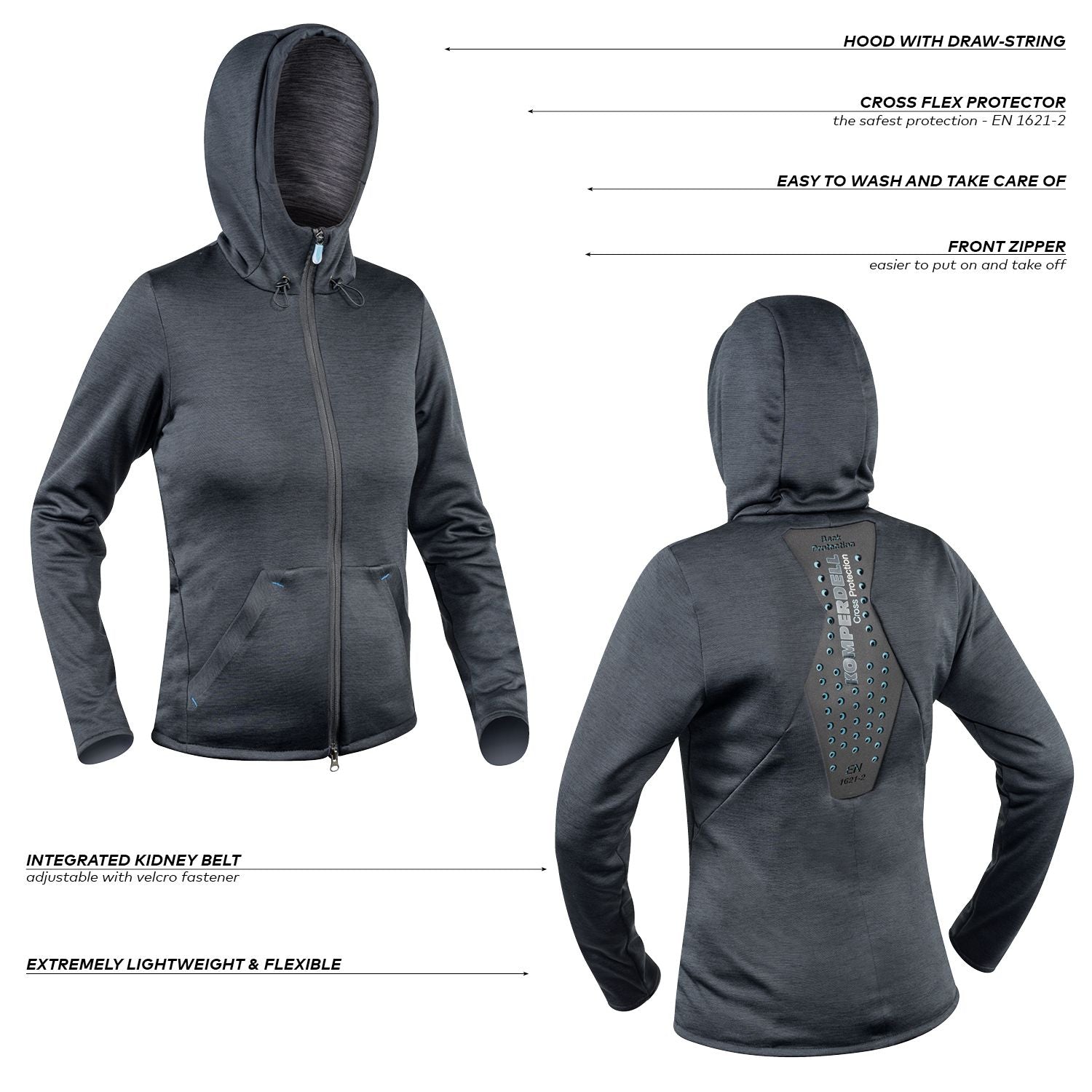Komperdell Full Zip Protection Hoody - Women's | EquiOpulence