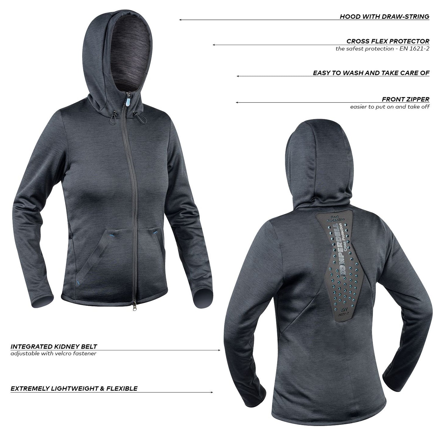 Komperdell Full Zip Protection Hoody - Women's - EquiOpulence